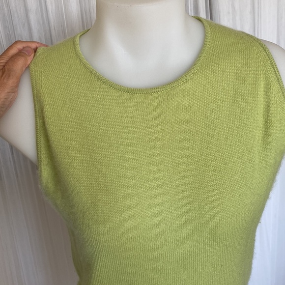Forte Cashmere shell, tank crew top, sleeveless! Size Large - Picture 4 of 13